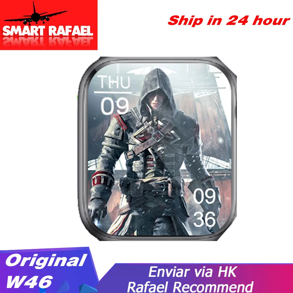 Original IWO W46 Smart Watch DIY Watch Face 1.75inch Infinite Screen Waterproof Heart Rate ECG Sport Band For IOS Android Iwo 13