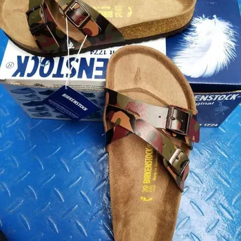 

2020 New Birkenstock Summer Slippers Shoes Flat Flip Flops Slides Sandals Camo Coak Shoes high Quality