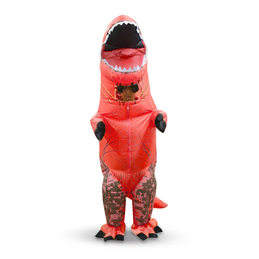 Inflatable Dinosaur Costume Mascot Child Adults Halloween Blowup Outfit Cosplay