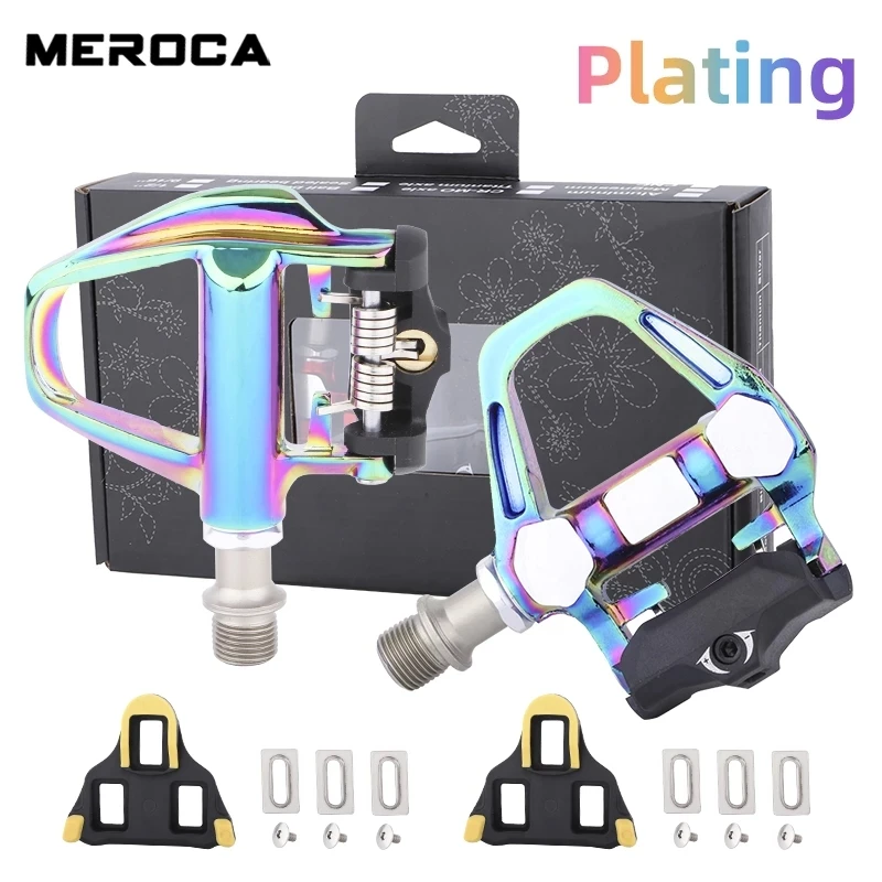 

Road Bike Pedals SPD Pedal With Splint Cleats Ultra-light Aluminum Alloy Bicycle Pedals
