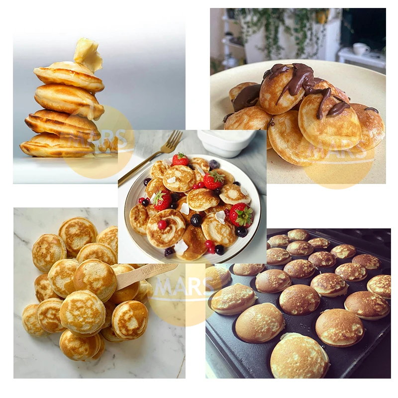 Snack Equipment Mini Pancakes Machine 25 Holes Poffertjes Maker Cast Iron  Waffle Pan Maker Dutch Poffertjes Grill Waffle, Doughnut  Cake Makers  AliExpress