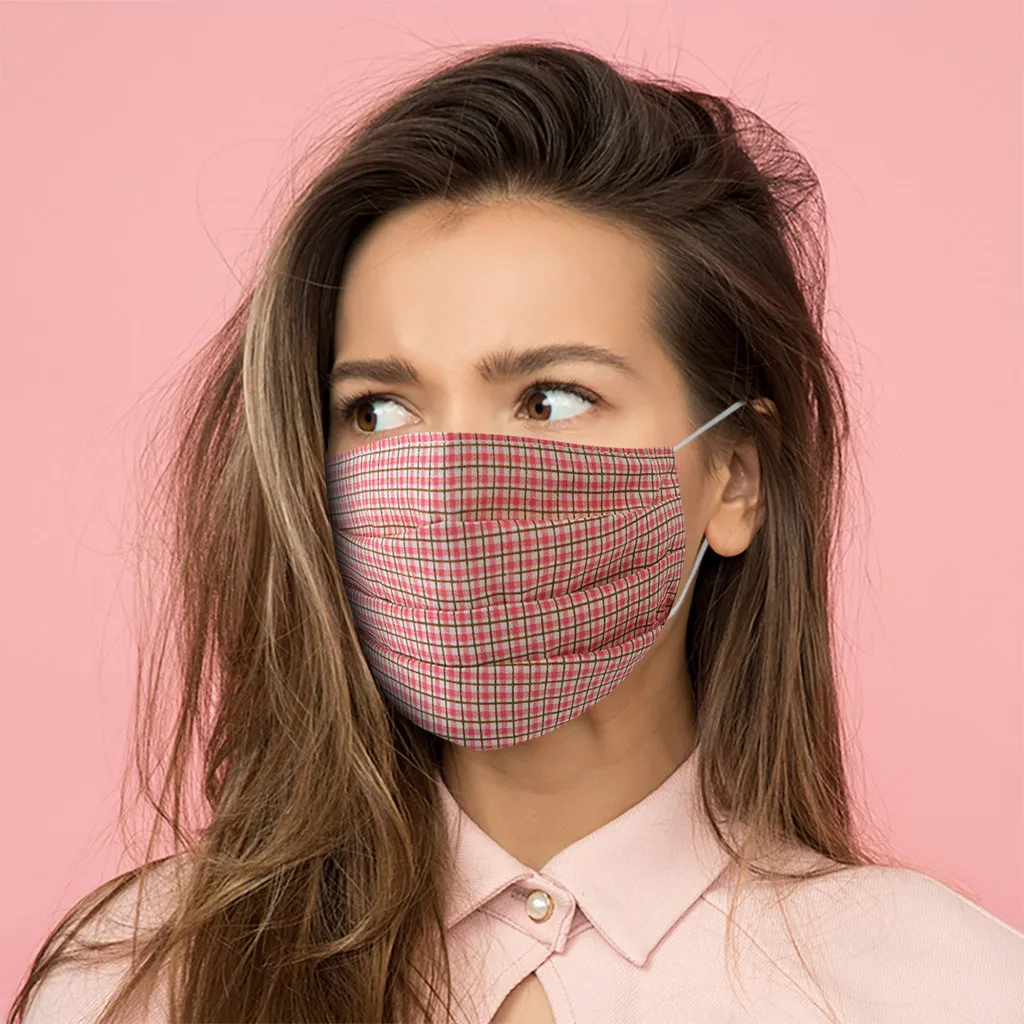 2020 Hot Sale Stlylish Adult Maak Washable Adjustable Breathable Pm2.5 Lattice Printed Protector Face Maks Reuse Mouth Caps | Аксессуары