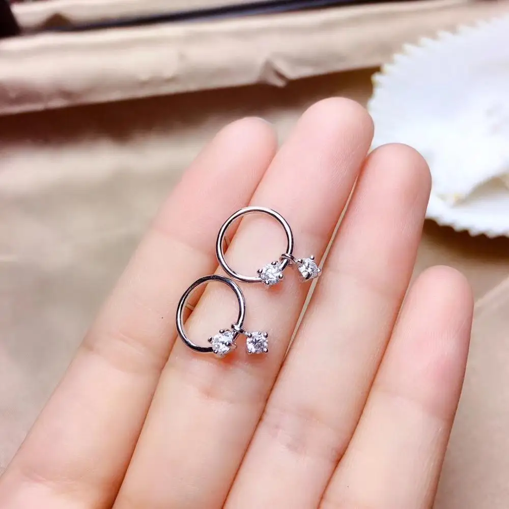 Moissanite сейчас самые популярные в мире ювелирные изделия из стерлингового серебра 925 пробы, классический дизайн, серьги-гвоздики для девочек, модный дизайн