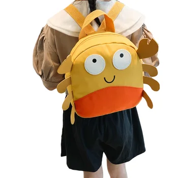 

Kids Cute Cartoon Crab Shape Backpack Cartoon Animal Shape Schoolbag for Kids Boys Girls