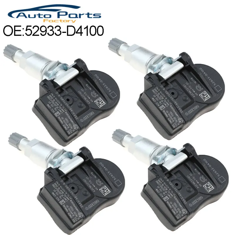 4PCS TPMS Tire Pressure Monitoring Sensor For Hyundai Kia NIRO Optima