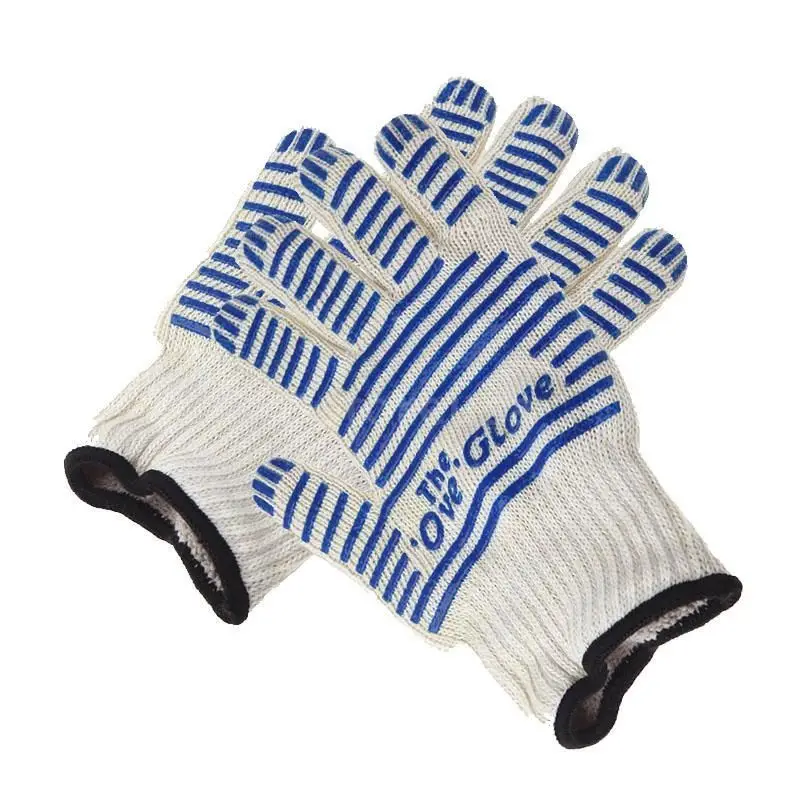 

2 pcs Oven Glove Heat Proof Hot Resistance Surface Hand Protective Kitchen Tool