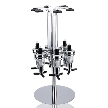 

Creative 6 Bottle wine rack Rotating Bar Cocktail Theroom Liquor Beverage Dispenser Wine Holder Rack Barware Pour Frame