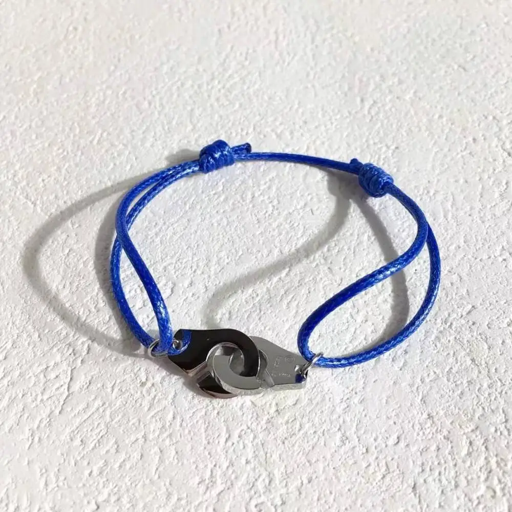 J. hangke, 20 цветов, регулируемый, homme, femme, bijoux, ювелирное изделие, 925 серебро, наручники, браслет для женщин, мужчин, веревка, роскошный бренд, браслеты - Окраска металла: Color 4