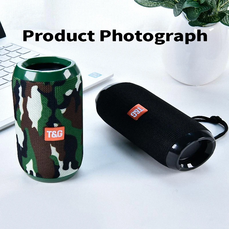 

TG117 Portable Speaker Waterproof Bluetooth Speaker Outdoor Subwoofer Bass Wireless Speakers Mini Column Box Loudspeaker FM TF