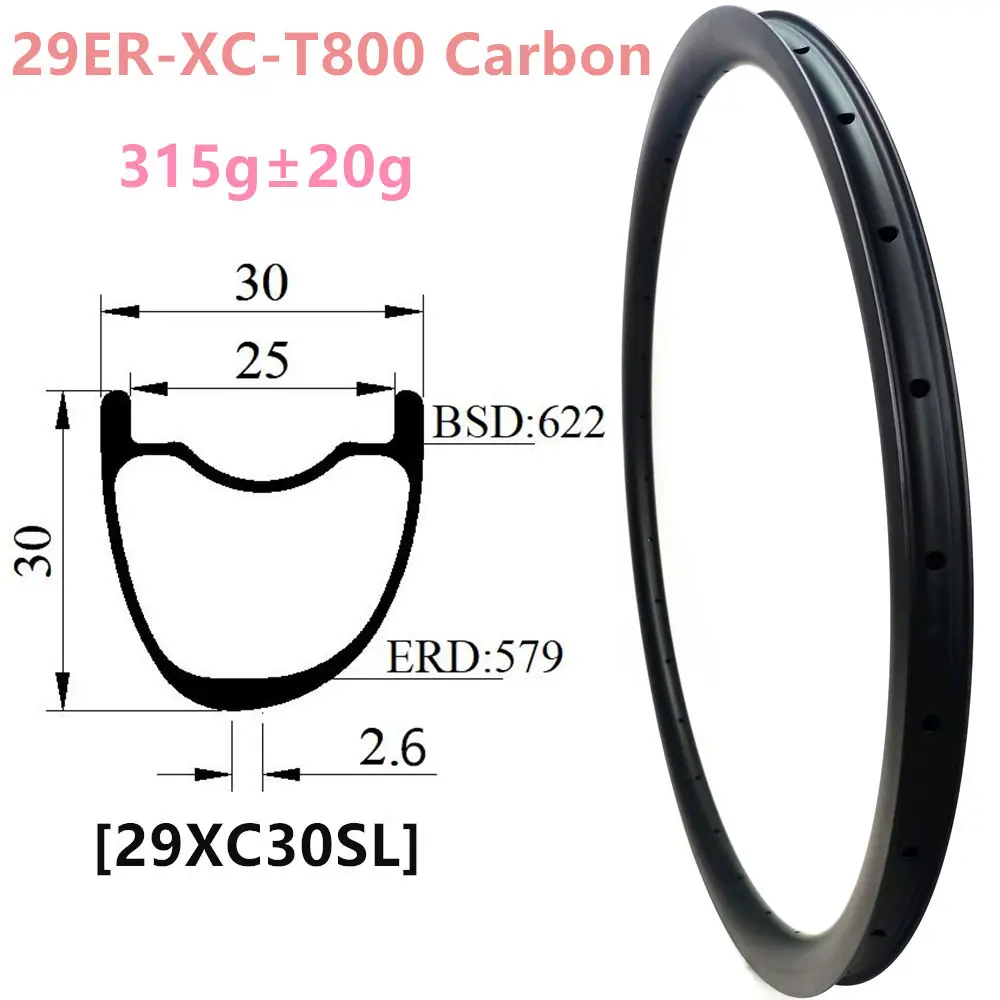 

29er 320 г Сверхлегкий XC Асимметричный 30x30 мм 29er carbon mtb бескамерные колеса Горный велосипед колесо mtb 29er углеродный обод 29 дюймов колеса