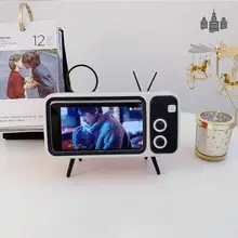 Bluetooth динамик 3 в 1 Ретро Мини Портативный беспроводной Bluetooth Мобильный держатель рамка телефона фото F4H9