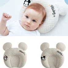 Disney Микки Минни детская форменная Подушка для новорожденного мягкий наволочка детская подушка с плоской головкой поддержка для сна вогнутые постельные комплекты