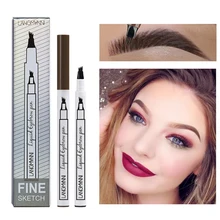 Microblading тату-ручка для бровей, водостойкая, 4 головки, тонкий эскиз, жидкий карандаш для бровей, стойкий макияж бровей, 3 цвета