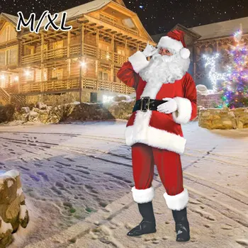 

Christmas Santa Claus Costume Cosplay Santa Claus Hat Clothes Fancy Dress In Christmas Men Costume Suit For Adults Dress Up
