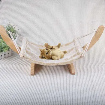 

Soft Flock cat chair tree Hammock bed window cat cage hammock washable Cat Kitty wooden Bed mat toy bed