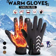 Зимние мужские перчатки Женские ветрозащитные перчатки противоскользящие ветрозащитные теплые дышащие перчатки с сенсорным экраном перчатки с молнией