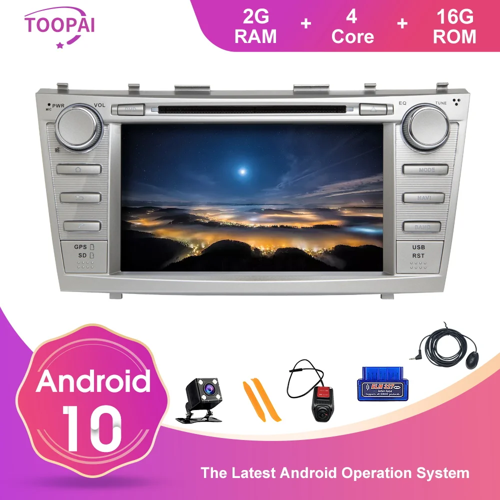 TOOPAI Android 10 для Toyota Camry 2007 2008 2009 2010 автомобильное радио GPS навигация автомобильный