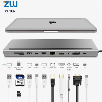

TYPE-C extension dock usb hub hub 11in1 extension dock eleven in one multifunctional HDMI RJ45 with charging function