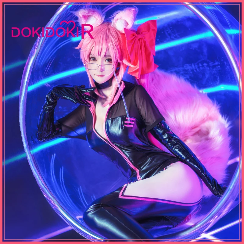 DokiDoki R игра Fate Cosplay Tamamo no Mae секретарь кожаный костюм Fate/Grand Order Косплей Костюм