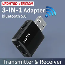 Обновленный 3 в 1 bluetooth 5,0 аудио приемник передатчик USB стерео беспроводной адаптер для ТВ ПК Компьютер Наушники динамик автомобиля
