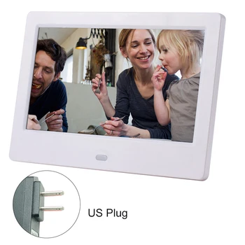 

7" LEDs Digital Photo Frame Desktop Album Display Image MP4 Video MP3 Audio Remote Control Touch Key Support Auto Mixed Play