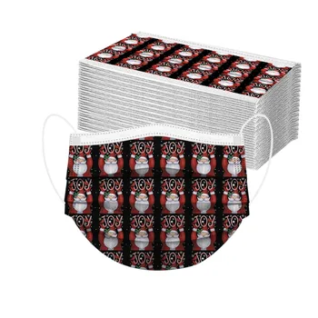 

Adult Universal Disposable High-quality Christmas Printed Mask 50PC Mask mascarilas Breathable Outdoor 3 layer Non-woven Mask