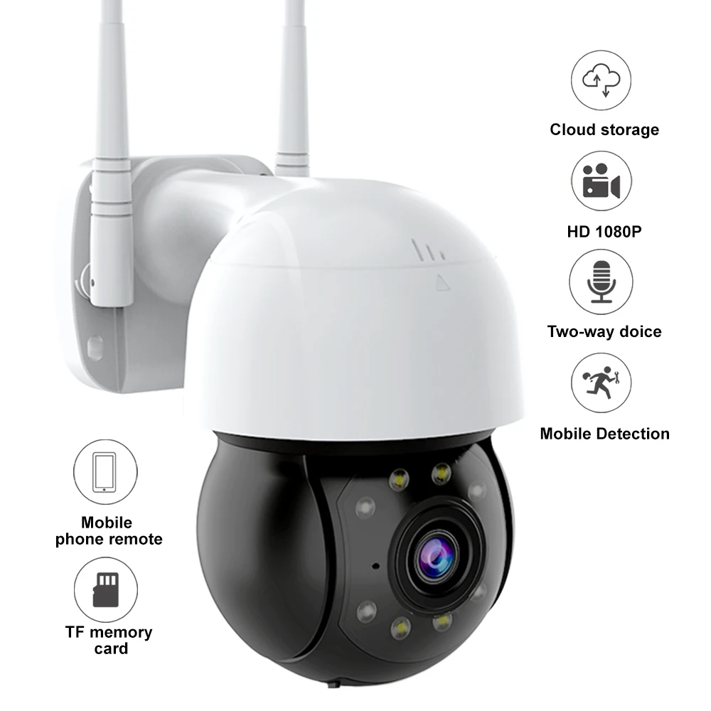 1080P PTZ Wifi камера наблюдения открытый 4X цифровой зум ONVIF ip-камеры Беспроводная H.265 P2P