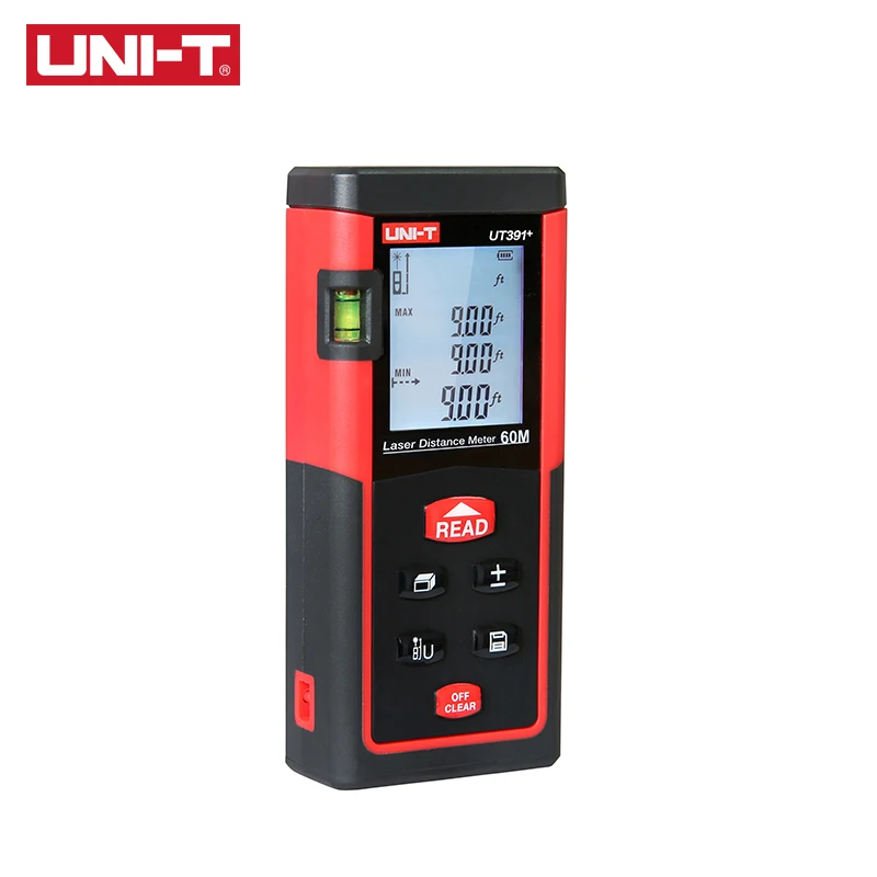 UNI-T UT391+ 60M High Precision Laser Rangefinder Multi-function Distance Measurement Instrument Horizontal Bubble Data Storage UNI-T UT391+ 60M High Precision Laser Rangefinder Multi-function Distance Measurement Instrument Horizontal Bubble Data Storage