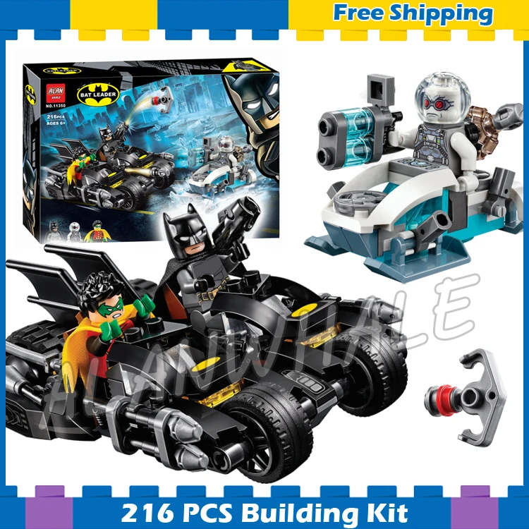 

216pcs Super heroes Mr. Freeze Batcycle Battle 11350 Model Building Blocks Gifts Sets Compatible With