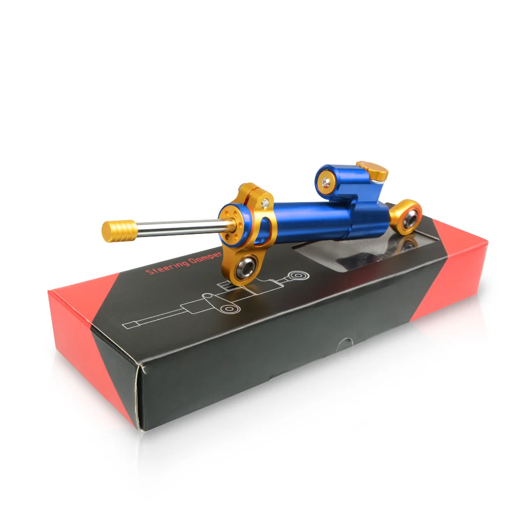 gold blue Мотоциклы CNC Алюминиевый Регулируемый рулевой Стабилизатор демпфер стабилизации безопасности управления для Honda CB1300 2003-2011 2004 2005 - Цвет: gold blue