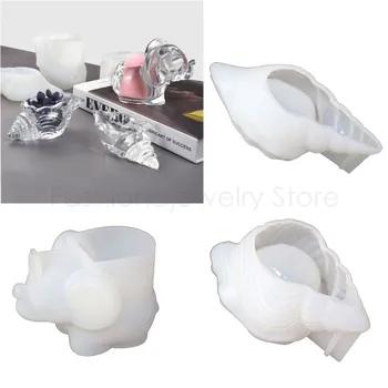 

3Pcs Conch Elephant Shape Beauty Blender Rack Mold Kit Silicone Resin Mold Make Up Stand Epoxy Resin Mould Art Tools