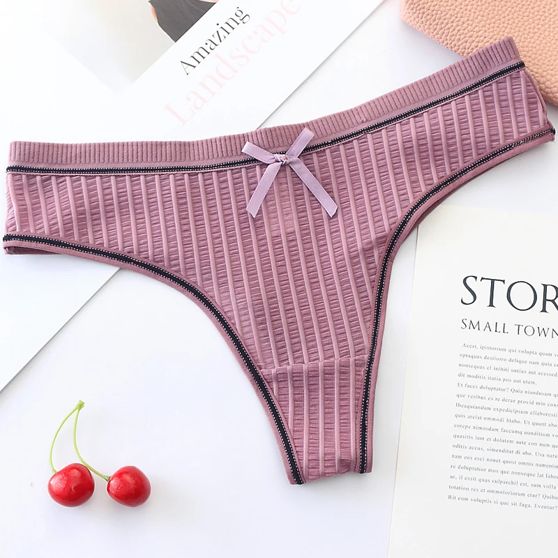 

Sexy Lingerie Women's Cotton G-String Thong Panties String Underwear Women Briefs Pants Intimate Ladies Low-Rise 8862N