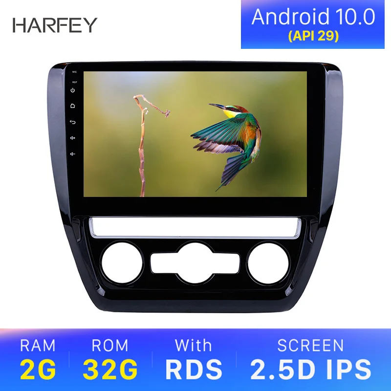 Harfey 2Din Android 10 0 1 &quotGPS автомобильное радио для 2012 2013 2014 2015 VW Volkswagen SAGITAR