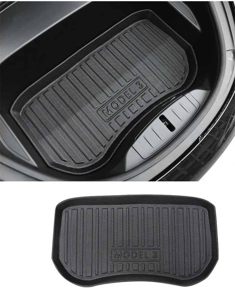 

For Tesla Model Y/3 2021-2023 Frunk/Sub-Trunk Mats Front Boot Carpet Tray+ Lower Trunk Compartment Liners