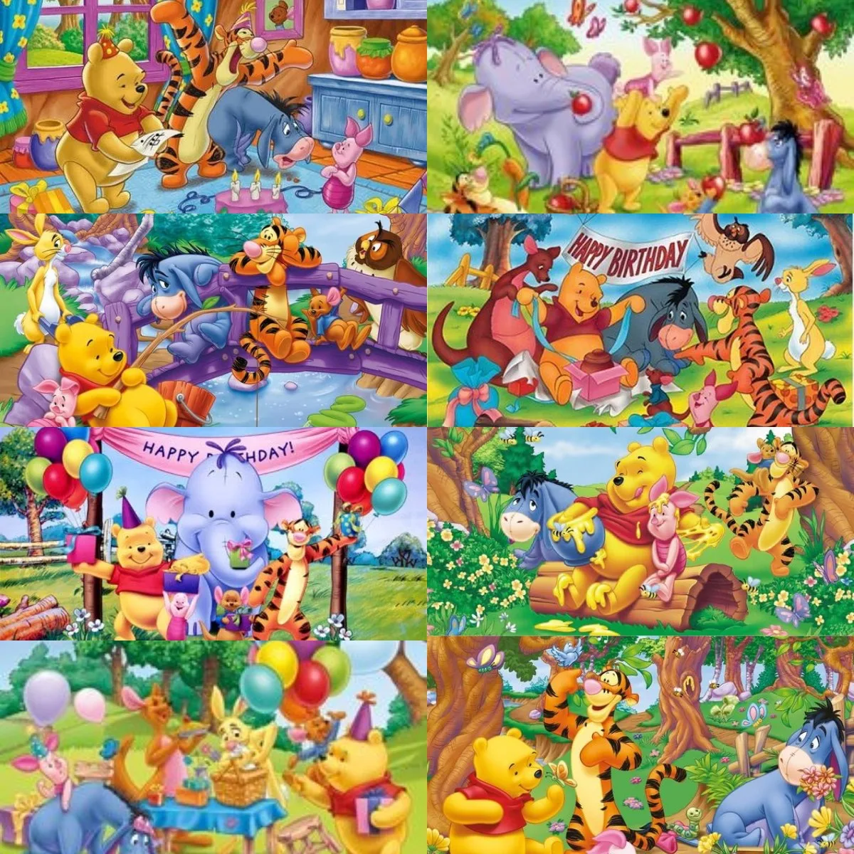DIY 5D Diamond Painting Disney Winnie The Pooh and His Friends Embroidery Full Dill Mosaic Crafts for Child Wall Decor Gift | Дом и сад
