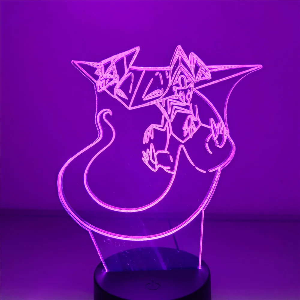 Anime Dragapult LED Night Light Action Figure 3D Table Desk Lamp Dragapult Novelty Toys Home Decoration Lampara Bedroom Decor