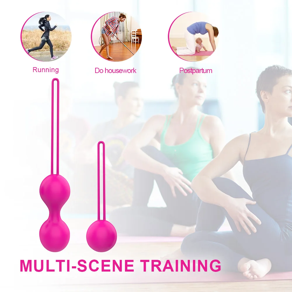 Kegel Ben Wa Ball Set Silicone Kegel Exercise Weights For Women_voghion.com