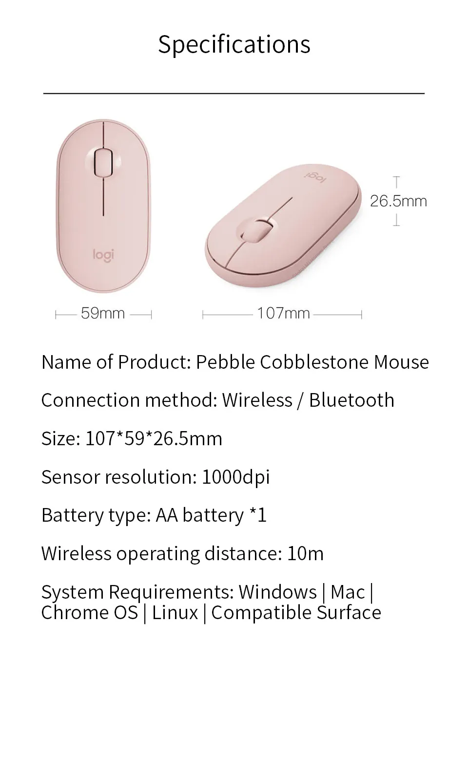 Xiaomi Mijia logitech Cobblestone беспроводной Bluetooth двухрежимный Тонкий Модный немой двойной Соединительный оптический трекинг ноутбук
