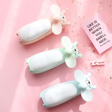 Портативная зарядка маленький вентилятор мультфильм медведь два в одном лампа для детей PUO88