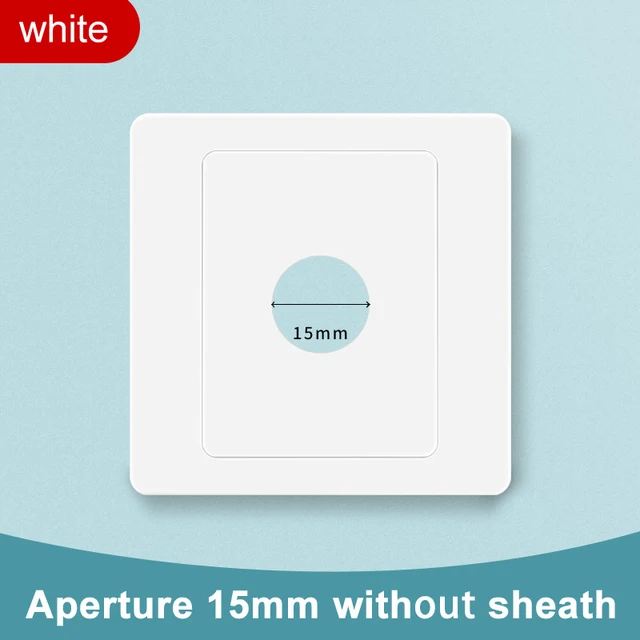 Blank Panel With Outlet Hole Decorative Shielding Cover 86 Type Threaded Socket Fake Switch Plugging Hole Perforated Whiteboard Aperture 15 mm