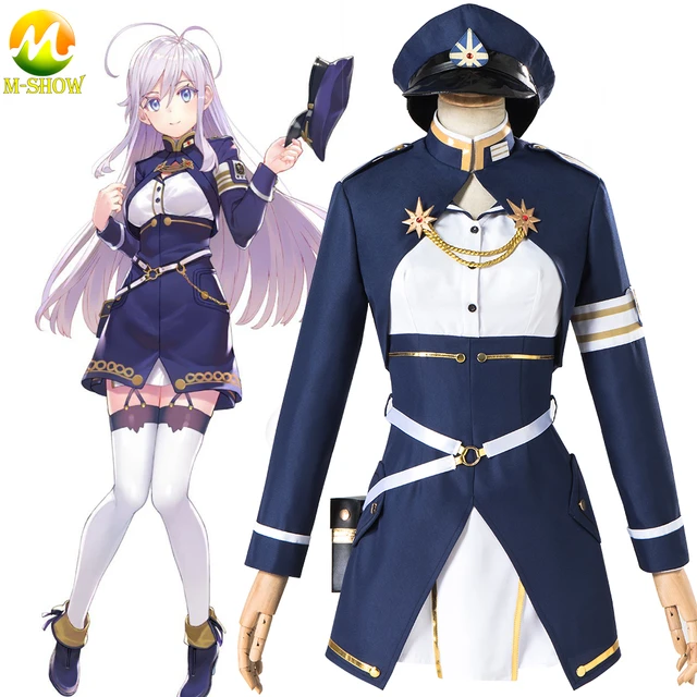 Anime 86 Eighty Six Vladilena Milize Cosplay Costume Lena Dress Blue  Uniform Hat Wig Halloween Party Outfits Girls Women - AliExpress