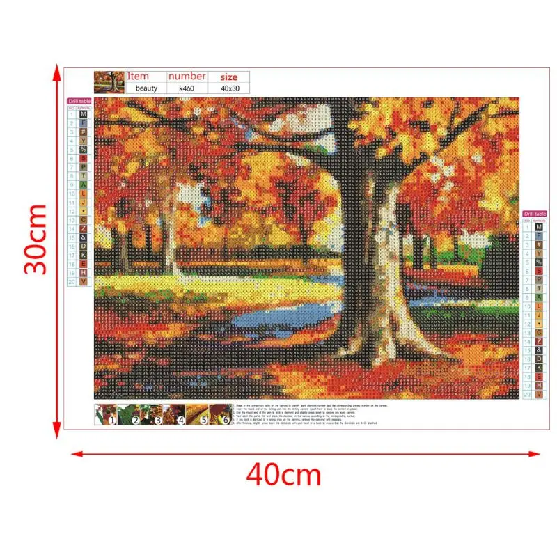 Fallen Leaves DIY 5D Full Drill Diamond Painting Embroidery Cross Stitch Kit Rhinestone  Home Decor Craft Q6PE