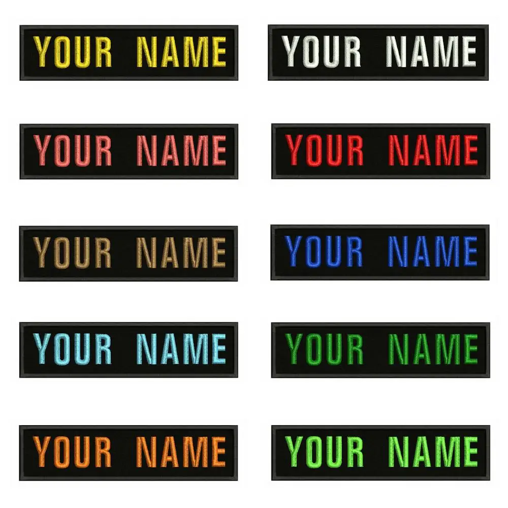 Badge Patches Clothes Text-Patch Embroidery Custom Iron-On Name Velcro Backpack Sew-On