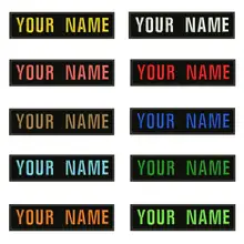 10x2.5cm Bordado Nome Custom Text Stripes Patch emblema Iron On Ou Sew Sobre Ou Revestimento Protetor de Velcro Patches Roupas Chapéu Mochila BS-05