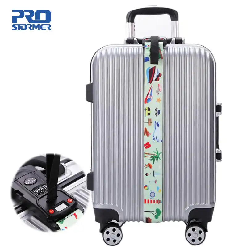 luggage strap with electronic scale and lock
