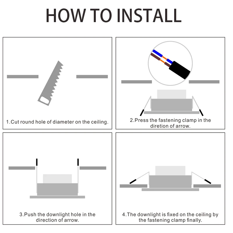 5W 7W 12W 18W AC220V 110V LED Spot Lights Indoor Lighting White/Warm Downlights LED Downlight Recessed Round LED Ceiling Lamp