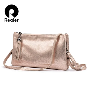 

Realer women crossbody bag shoulder bag high quality genuine leather messenger bag for ladies purse and clutch luxury designer