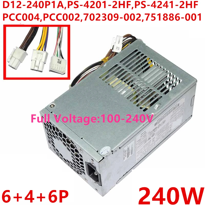 Новый оригинальный блок питания для струйного принтера HP ProDesk 600 800 G1 6Pin 240W D12-240P1A