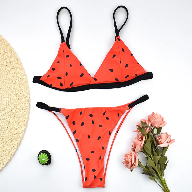 Print Sexy Bikinis Set Swimwear Women Swimsuit Push Up Biquini Feminino Micro Bikini 2020 Mini Bathing Suit Low Waist Beachwear