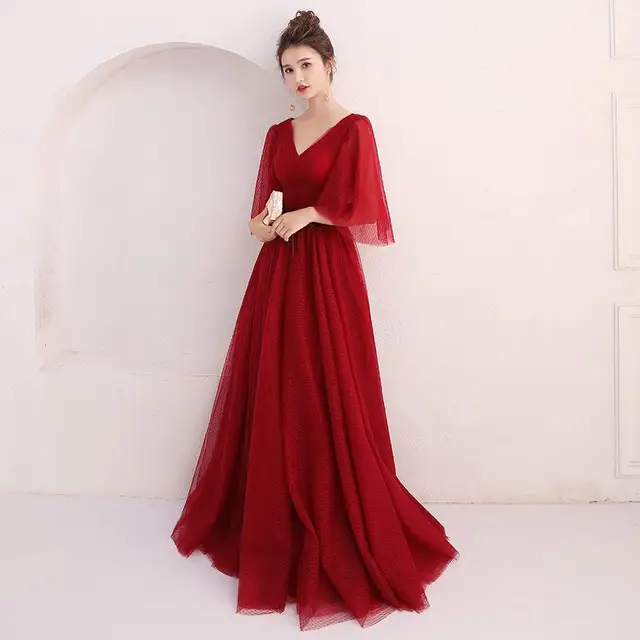 red banquet dresses